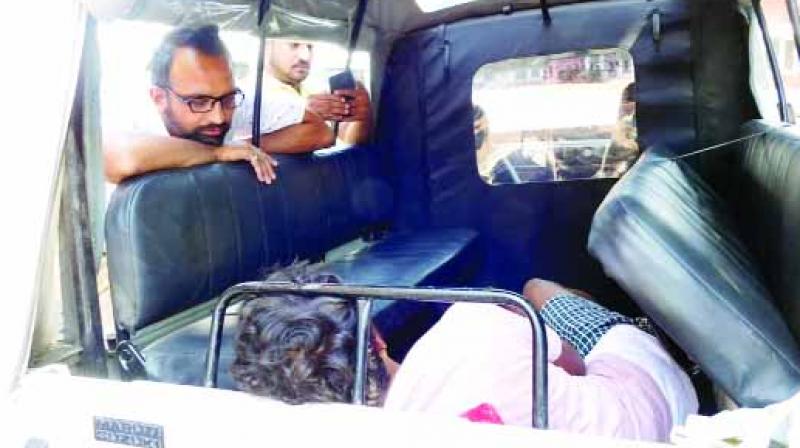Jailor lying in jeep Jailor lying in jeep