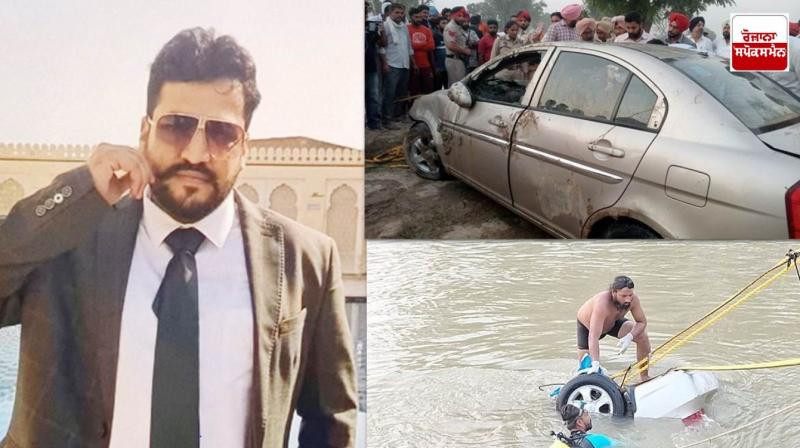 The body of the bank manager was recovered from the canal along with the car The body of the bank manager was recovered from the canal along with the car