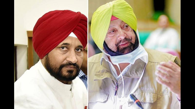 Charanjit Singh Channi and Amarinder Singh Charanjit Singh Channi and Amarinder Singh