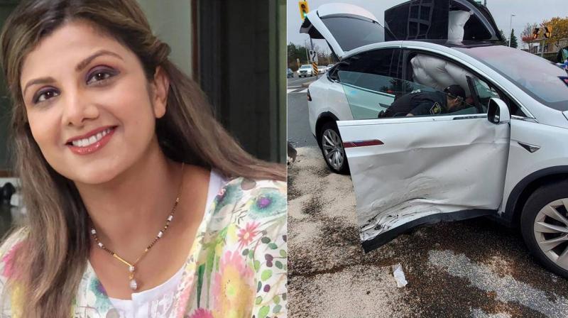Bollywood actress Rambha's car accident Bollywood actress Rambha's car accident