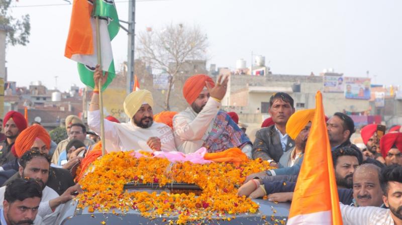 CM Channi campaigned for Navjot Sidhu CM Channi campaigned for Navjot Sidhu
