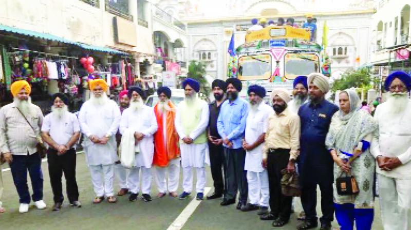 SGPC President Gobind Singh Longowal and other dignitaries