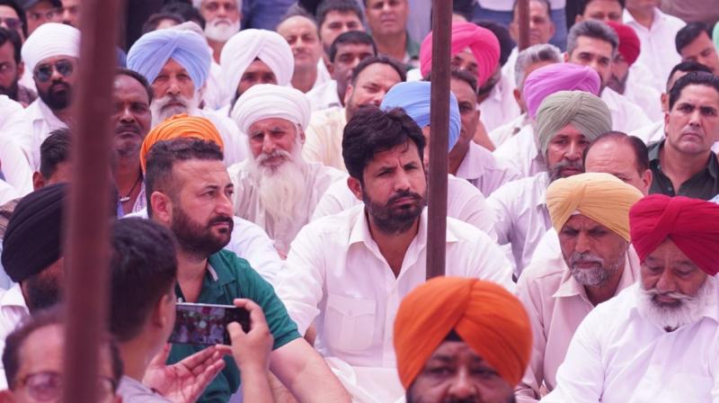Congress protest in front of ED office in Jalandhar Congress protest in front of ED office in Jalandhar