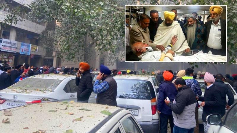CM Charanjit Singh Channi meets injured persons at the hospital