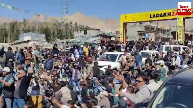 The protest in Leh turned violent