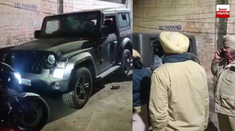 Shooting over parking of vehicle in model house