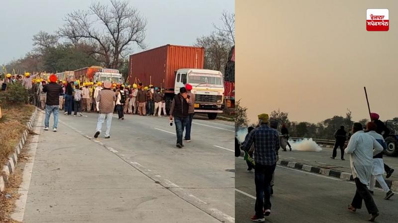 Police fired tear gas shells at farmers protesting in Bathinda