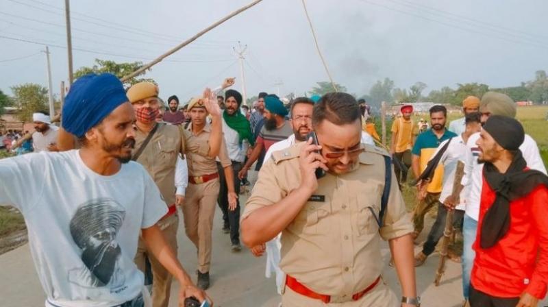 BJP leader attacks protesting farmers in Uttar Pradesh