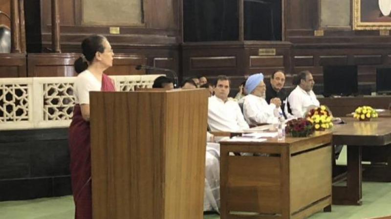Sonia Gandhi elected as Congress parliamentary leader