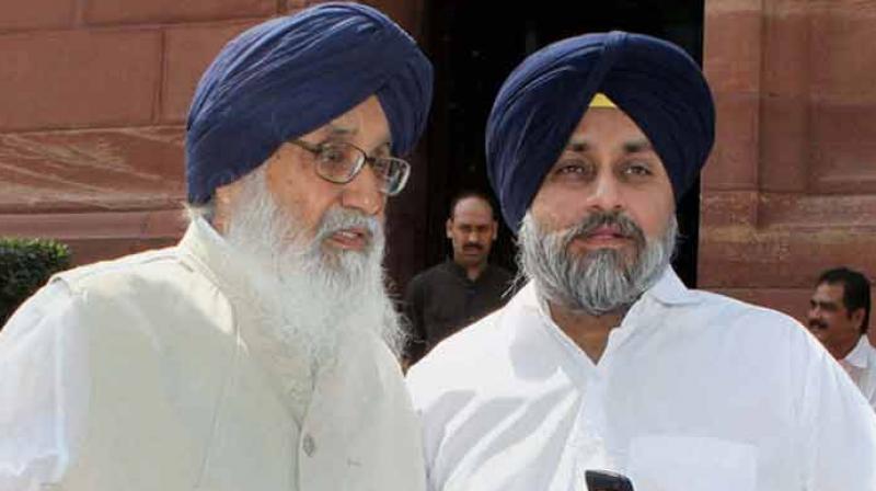 Parkash Singh Badal & Sukhbir Singh Badal.