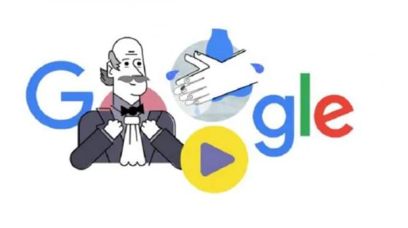 Google doodle dr ignaz semmelweis handwashing coronovirus
