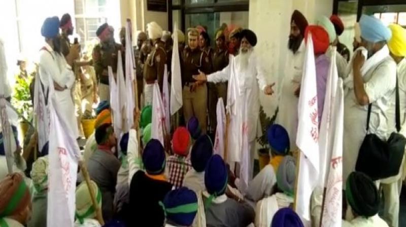 Farmer protest in Firozpur Farmer protest in Firozpur