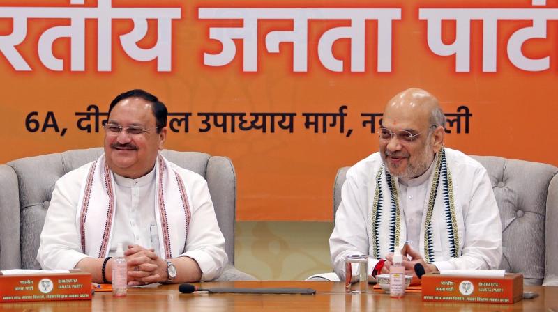 BJP core group meeting held in Delhi amid lok sabha elections BJP core group meeting held in Delhi amid lok sabha elections