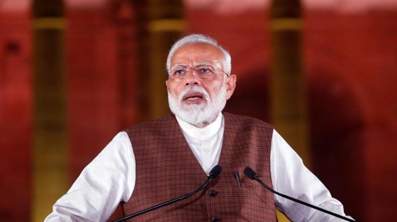 Sindhu sena cuts 69 feet cake on the eve of pm modi birthday Sindhu sena cuts 69 feet cake on the eve of pm modi birthday