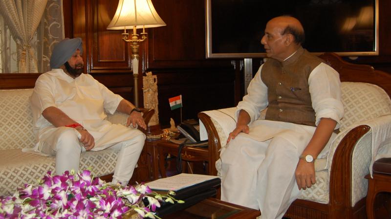 Captain meets Rajnath at Delhi Captain meets Rajnath at Delhi