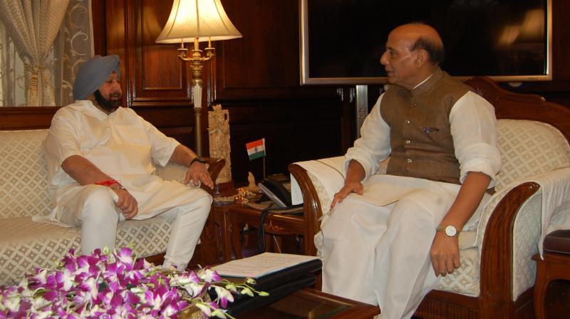  Captain meets Rajnath at Delhi