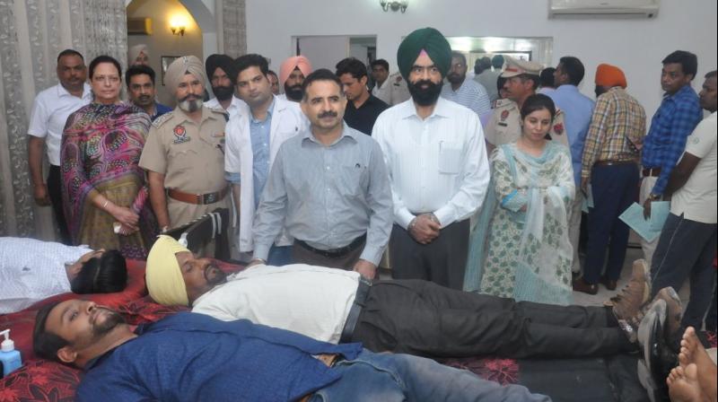 Punjab police organizes blood donation camp Punjab police organizes blood donation camp