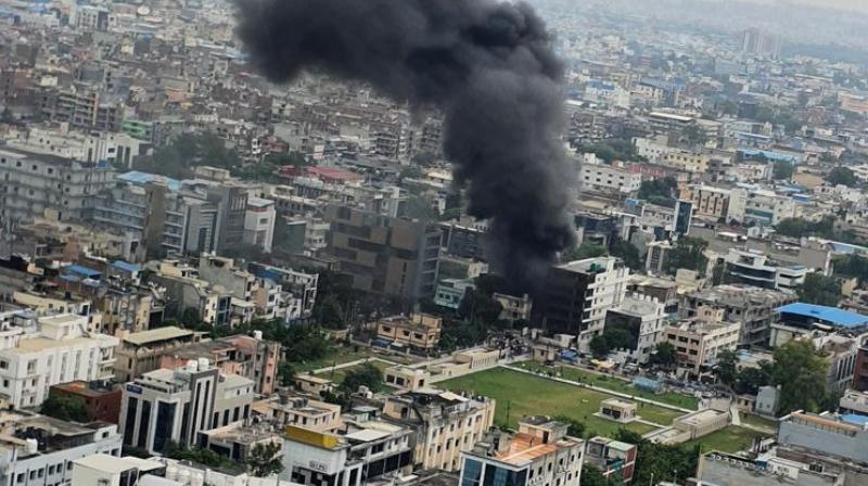 Massive fire at plastic factory in Noida, no loss of life reported