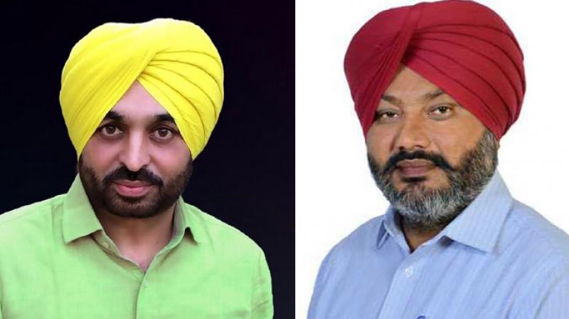 Bhagwant Mann and Harpal Singh Cheema Bhagwant Mann and Harpal Singh Cheema