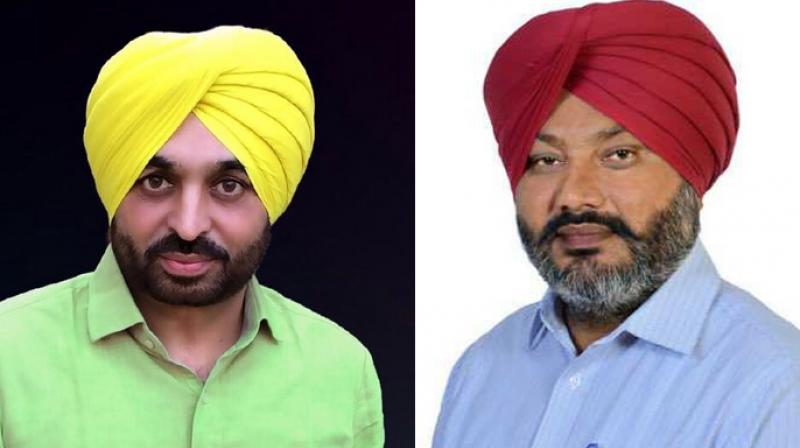 Bhagwant Mann and Harpal Singh Cheema