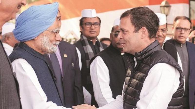 Rahul Gandhi With Dr Manmohan Singh