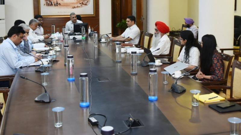 Punjab Chief secretary holds review meeting with top officials and dcs on stubble management Punjab Chief secretary holds review meeting with top officials and dcs on stubble management