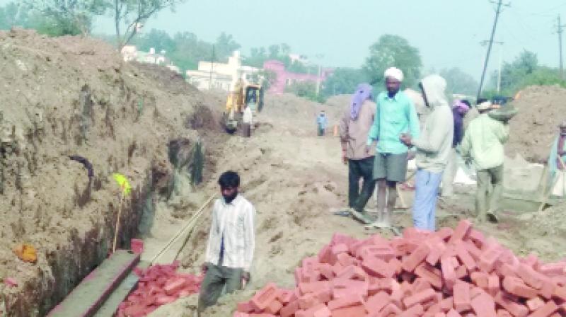  Sewerage pipes being found at Sirhind-Fatehgarh Sahib