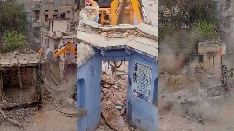 Bulldozer razes 300-year-old Shiva temple in Rajasthan's Alwar