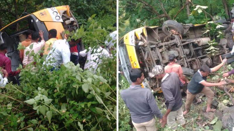 School Bus With 44 Students Falls Into Valley School Bus With 44 Students Falls Into Valley