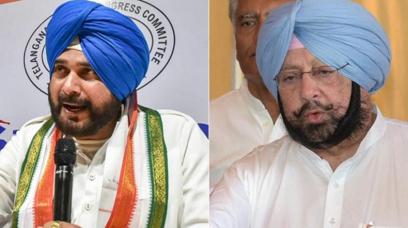 Navjot Sidhu, Captain Amarinder Singh 