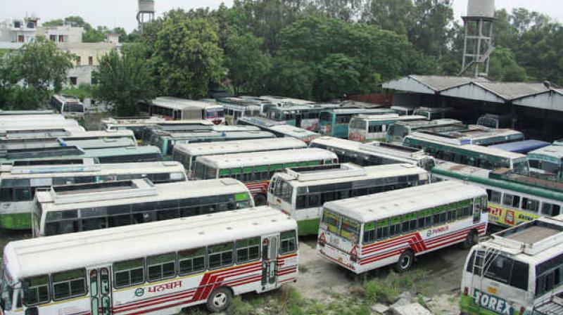 Punjab Roadways Bus Strike continues on 6th day 