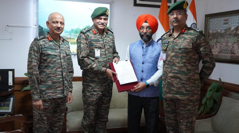 Major D P Singh (Retd) interacted with Adjutant General Major D P Singh (Retd) interacted with Adjutant General