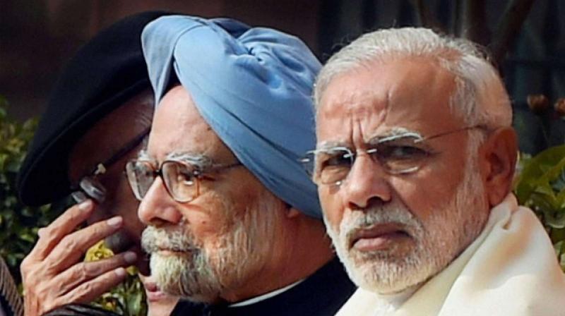 Manmohan Singh and Narender Modi