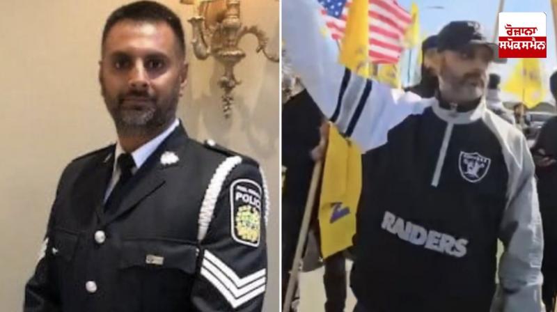 The case of the temple attack in Canada: The Canadian police officer who participated in the protest was suspended The case of the temple attack in Canada: The Canadian police officer who participated in the protest was suspended