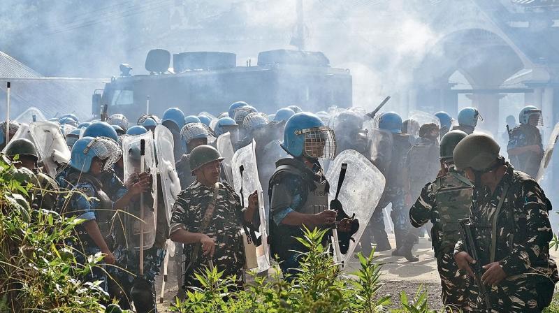 Angry mob sets local BJP office on fire in Manipur Angry mob sets local BJP office on fire in Manipur