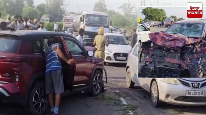Terrible road accident near Dhanaula on Barnala-Chandigarh highway Terrible road accident near Dhanaula on Barnala-Chandigarh highway