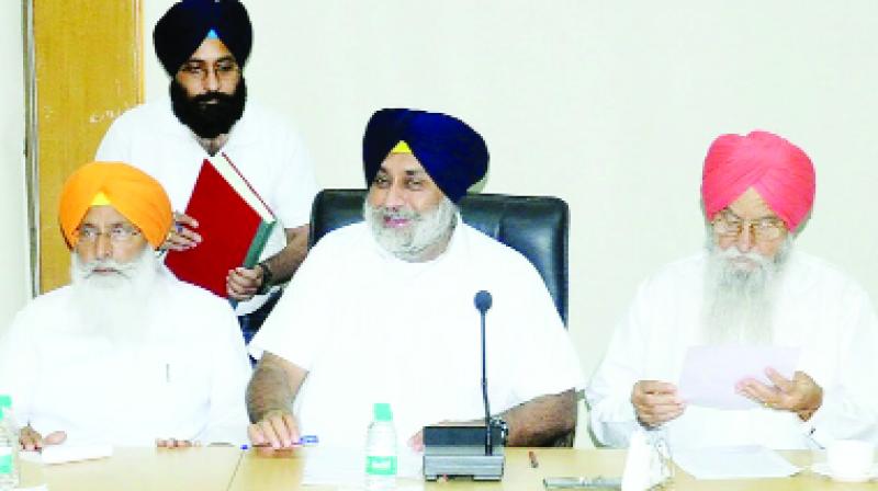 During the Meeting Sukhbir Singh Badal