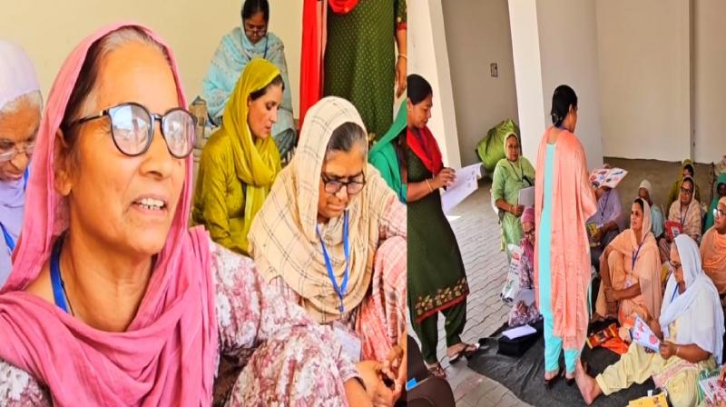 In this village of Sangrur, there is a school for the elderly, elderly women are taking education In this village of Sangrur, there is a school for the elderly, elderly women are taking education