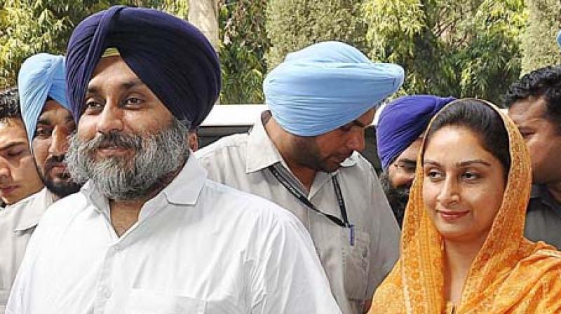 Harsimrat Badal And Sukhbir Badal