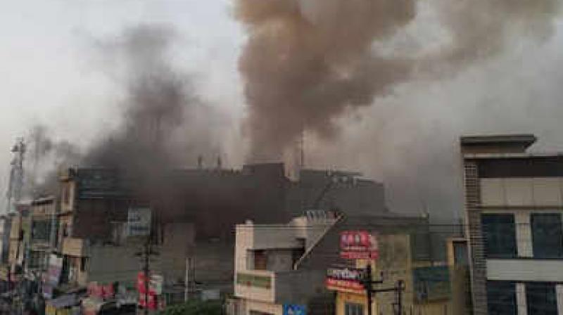 Khanna's showroom and godown fire Khanna's showroom and godown fire