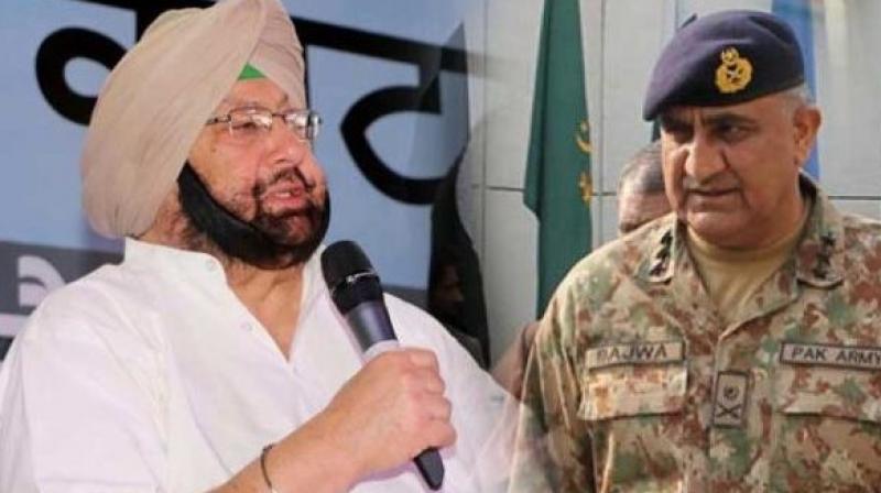 Captain Amrinder with Paki Army Cheif