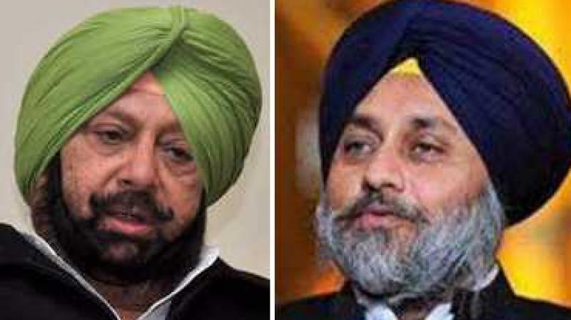 Capt Amrinder Singh Sukhbir Badal Capt Amrinder Singh Sukhbir Badal