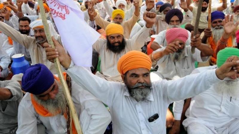 Farmers protest