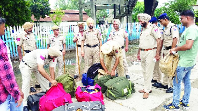 Railway Police During Checking 