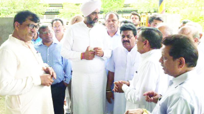 Manpreet Singh Badal reviewing the Gaushala Bathinda