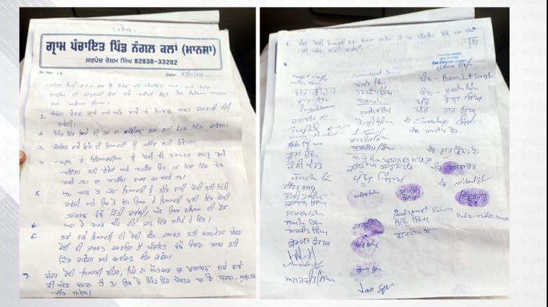 The village panchayat of Nangal Kalan of Mansa passed a resolution against those who sell and drink white wine The village panchayat of Nangal Kalan of Mansa passed a resolution against those who sell and drink white wine