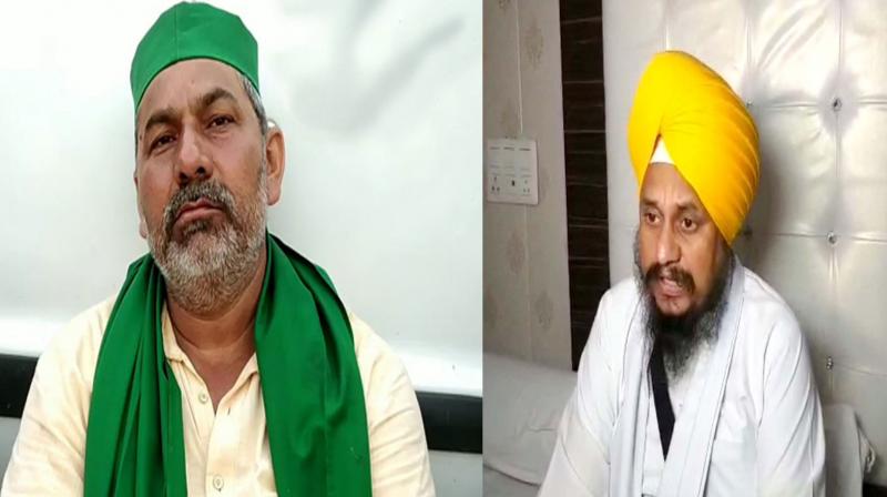 Rakesh Tikait and Jathedar Giani Harpreet Singh Rakesh Tikait and Jathedar Giani Harpreet Singh