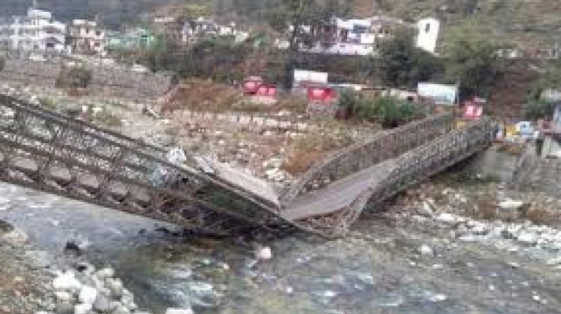 Uttarakhand in Three Months Gangori bridge break Uttarakhand in Three Months Gangori bridge break
