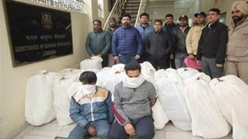 DRI operation, largest ever ganja consignment seized in Punjab in recent years DRI operation, largest ever ganja consignment seized in Punjab in recent years