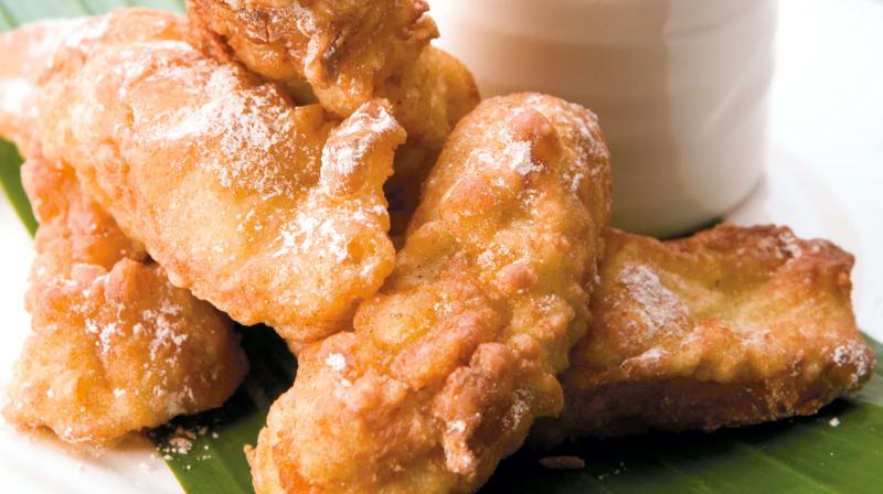 Make banana fritters at home Make banana fritters at home